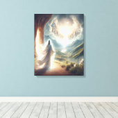 Jesus siegreich am Himmelstor Leinwanddruck (Insitu (Holzboden))