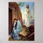 Jesus sieht auf Frauenplakat Poster (Vorne)