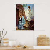 Jesus sieht auf Frauenplakat Poster (Küche)