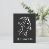 Jesus Silhouette des Erretters Postkarte (Stehend Vorderseite)