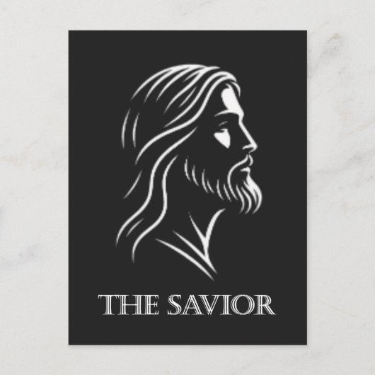 Jesus Silhouette des Erretters Postkarte (Vorderseite)