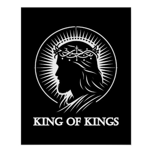 Jesus Silhouette König der Könige Poster (Vorderseite)