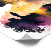 Jesus Silhouette Portrait Printable Poster (Ecke)