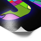 Jesus singt in mehreren Farben Fotodruck (Ecke)