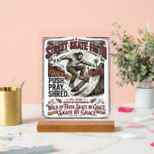 Jesus Skate Longboard Shirt Christlich Acrylschild (Hochzeit)