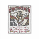 Jesus Skate Longboard Shirt Christlich Aufkleber (Vorderseite)