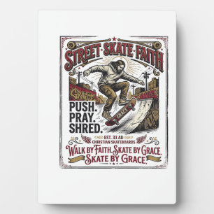 Jesus Skate Longboard Shirt Christlich Fotoplatte
