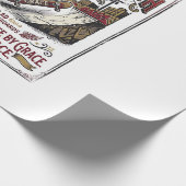 Jesus Skate Longboard Shirt Christlich Geschenkpapier (Ecke)
