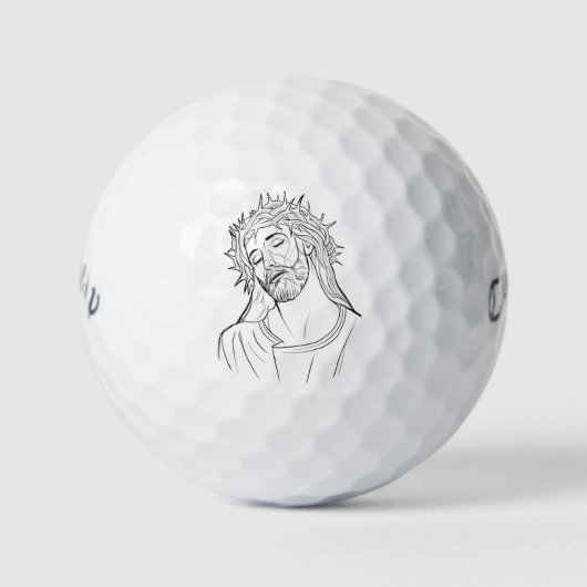 Jesus Sketch Golfball (Vorderseite)