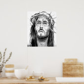Jesus Sketch Poster (Küche)