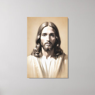 Jesus-Skizze 6 Leinwanddruck