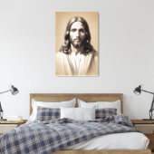 Jesus-Skizze 6 Leinwanddruck (Insitu (Schlafzimmer))