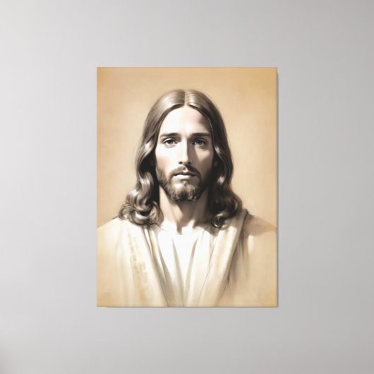 Jesus-Skizze 6 Leinwanddruck (Vorderseite)