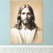 Jesus-Skizze 6 Leinwanddruck (Insitu (Holzboden))