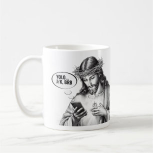 Jesus SMS schreiben - JK YOLO BRB Kaffeetasse