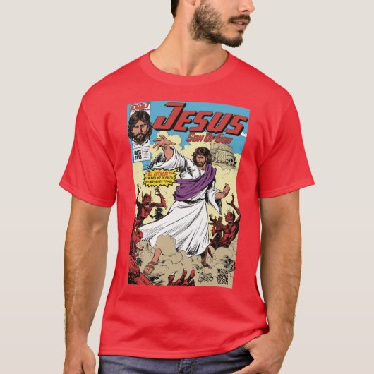Jesus Son of God Comic Cover All Auity gift funny T-Shirt (Vorderseite)