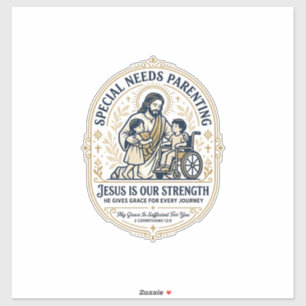 Jesus-Sonderbedarf-Elternschaft-Shirt Glaube basie Aufkleber
