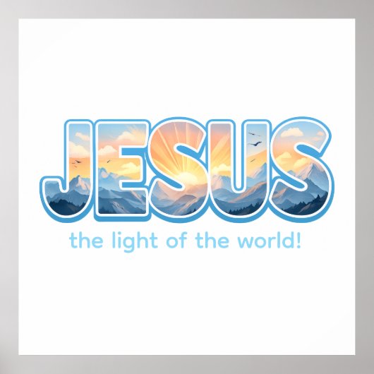 Jesus Sonnenaufgang Poster (Vorne)
