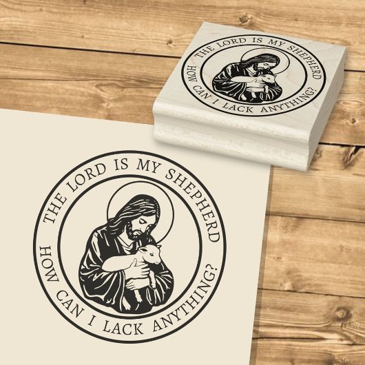 Jesus Sorgender Hirte Gummistempel