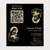 Jesus Sorgender Hirte Visitenkarten (Außenseite Aufgefaltet)