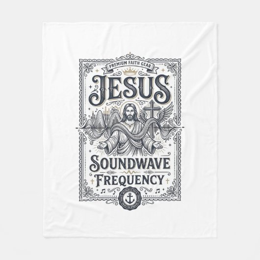 Jesus Soundwave Frequenz Jesus Soundwave Frequenz Fleecedecke (Vorderseite)