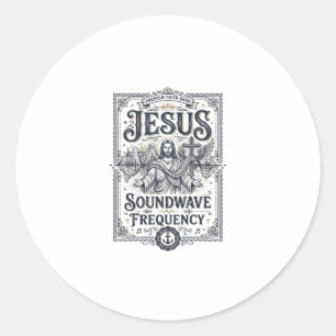 Jesus Soundwellen Frequenz Jesus Soundwellen Frequ Runder Aufkleber