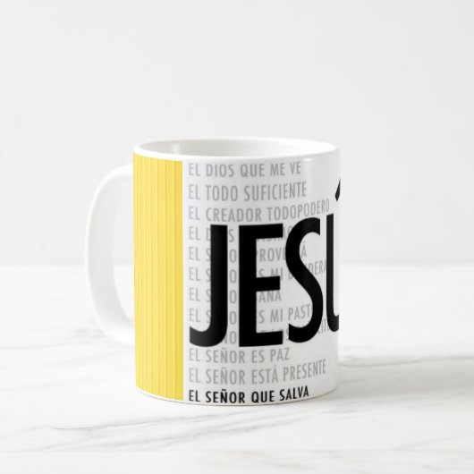 Jesus-Spanisch Kaffeetasse (Vorderseite Links)