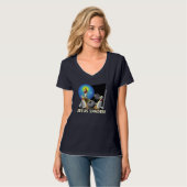 Jesus Spares Funny Christlicher Bowling Puff T-Shirt (Vorderseite Vollansicht)