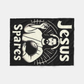 Jesus spart Männer Frauen Kinder 10 Button Bowling Fleecedecke (Vorderseite (Horizontal))