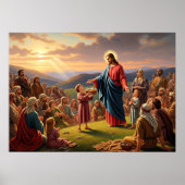 Jesus speist die Menschen Poster (Vorne)