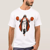Jesus spielt Basketball T-Shirt (Vorderseite)