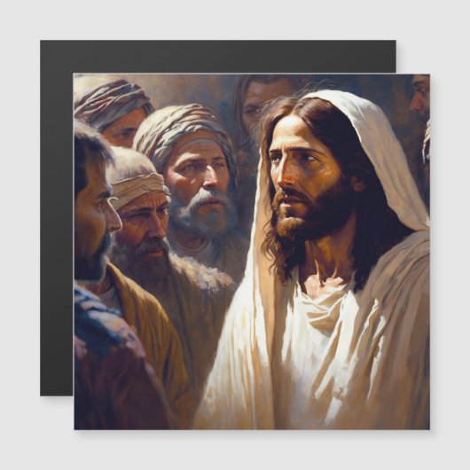 Jesus spricht mit seinem Schüler Kitchen Magnet (Vorne/Hinten)