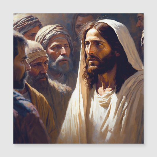 Jesus spricht mit seinem Schüler Kitchen Magnet (Vorderseite)