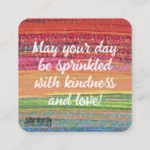 Jesus Sprinkles ~ Inspirivity Güte Cards Quadratische Visitenkarte (Rückseite)