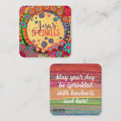 Jesus Sprinkles ~ Inspirivity Güte Cards Quadratische Visitenkarte (Vorne/Hinten)