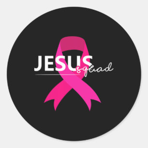 Jesus Squad Brustkrebs-Bewusstseinsüberleben Runder Aufkleber