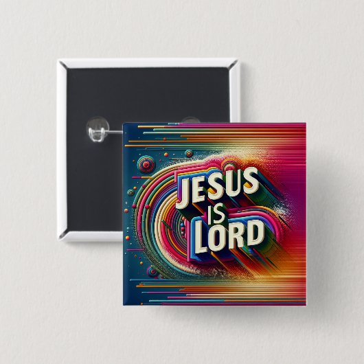 Jesus Square Button (Vorne & Hinten)