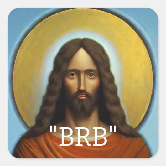 Jesus Square Sticker (Vorderseite)