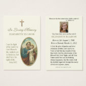 Jesus St. Joseph Scripture Beerdigung Gebetskarte (Vorne & Hinten)