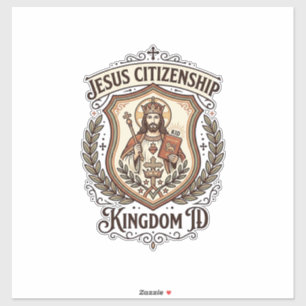Jesus Staatsbürgerschaft Königreich ID Jesus Staat Aufkleber