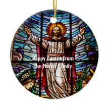 Jesus/Stached Glass Happy Oaster bearbeitbarer Tex