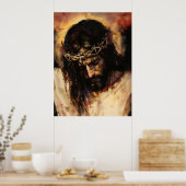 Jesus starb am Kreuz Poster (Küche)
