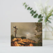 Jesus starb am Kreuz Postkarte (Stehend Vorderseite)