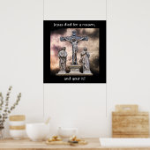 Jesus starb für ein Poster der Vernunft (Küche)