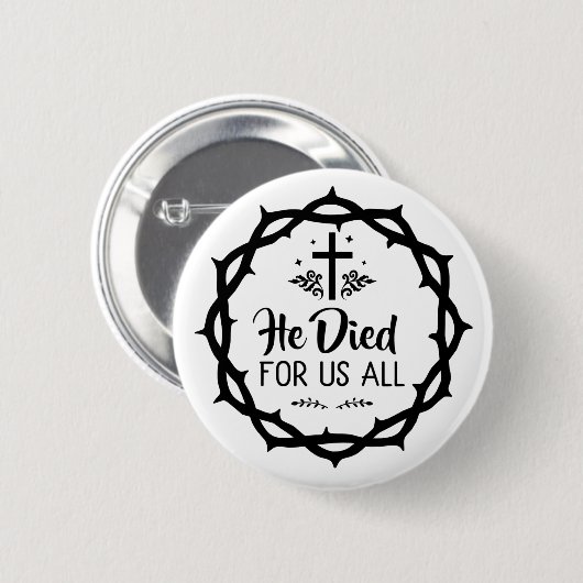 Jesus starb für uns alle button (Vorne & Hinten)