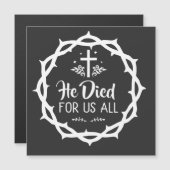 Jesus starb für uns alle magnetkarte (Vorne/Hinten)
