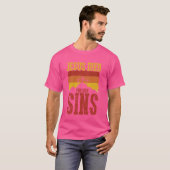 Jesus starb für unsere Sünden Retro T-Shirt (Vorne ganz)