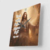 Jesus: Stärke, Philippinen, Zeit Quadratische Wanduhr (Winkel)