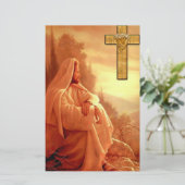 Jesus Stationary Religious Katholic Flyers Briefpapier (Stehend Vorderseite)