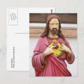 Jesus Statue Postkarte (Vorne/Hinten)